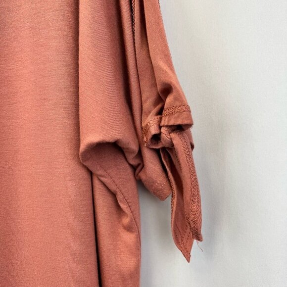 Mai Soli Womens Shift Dress Rose Stretch Scoop Neck Half Sleeve Tie Size XL New - Picture 5 of 11